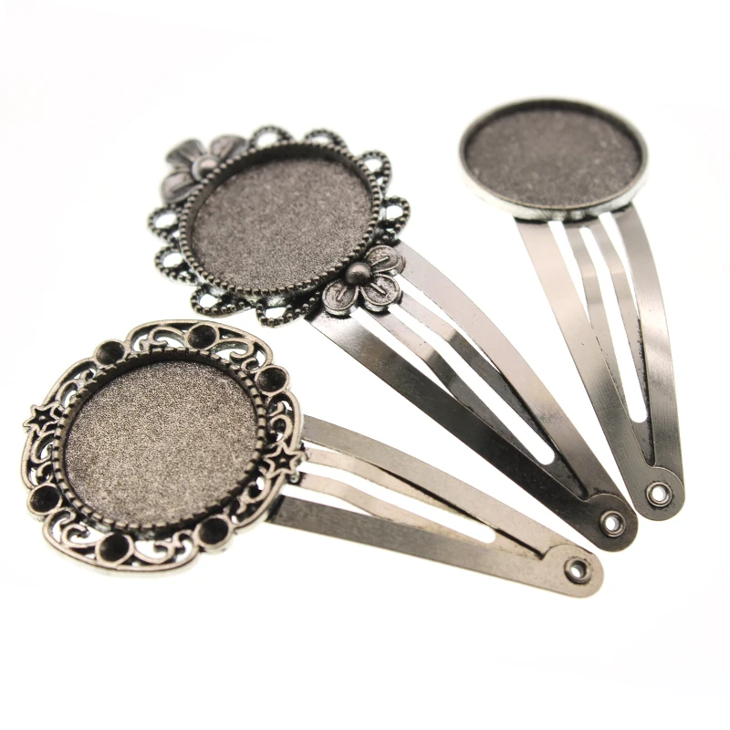 5 шт./лот антикварная серебряная шпилька заколки для волос основа шпильки