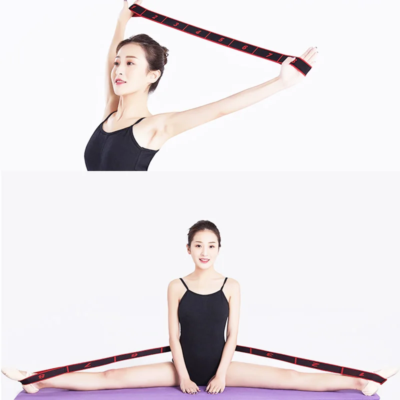 

8 Loops Yoga Stretch Strap Adjustable Sports Yoga D-Ring Straps Fitness Belt For Gym Arm Leg Waist Exercise Rope Retaining Strap