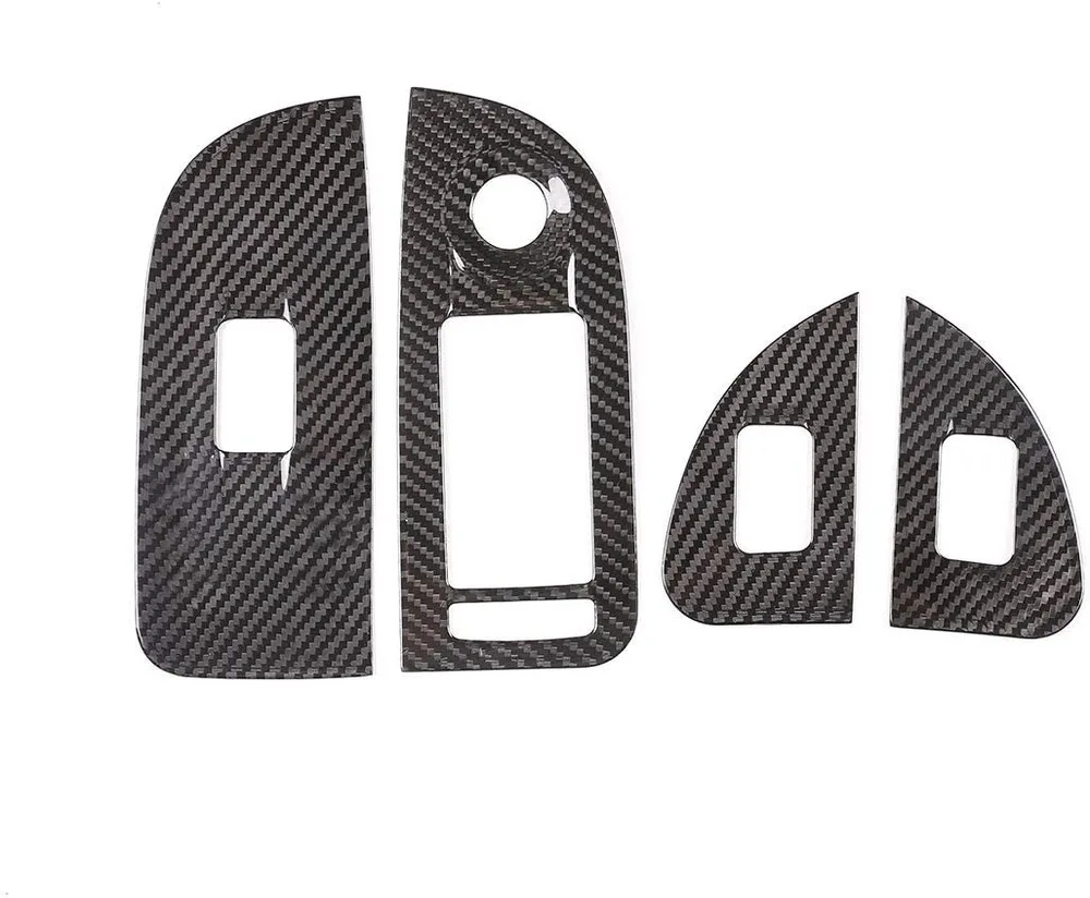 Стильные наклейки из углеродного волокна для кнопки переключения