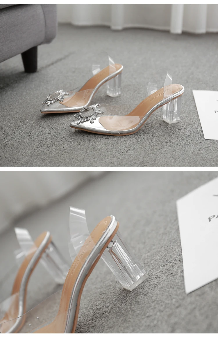 Sexy Ladies Shoes Platform Comfortable Shine Bling Bohemian Sandals for Women Shoes Square High Heels Silver Women Sandals