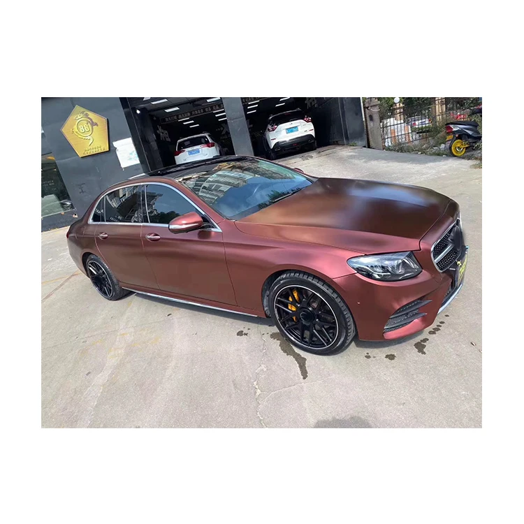 

Electro-Optical Metal Wine Red Full Car Sticker For Changing Cars Body Color