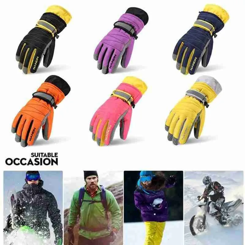 

Winter Ski Gloves Parent-child Cycling Biking Work Unisex Waterproof Windproof Warmth Thickened Cold Ski Gloves