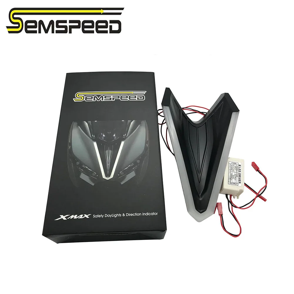 

SEMSPEED Motorcycle xmax 300 2017-2020 Headlight Light Indicator lamp Red Blue White LED Light For YAMAHA XMAX300 XMAX 250 125