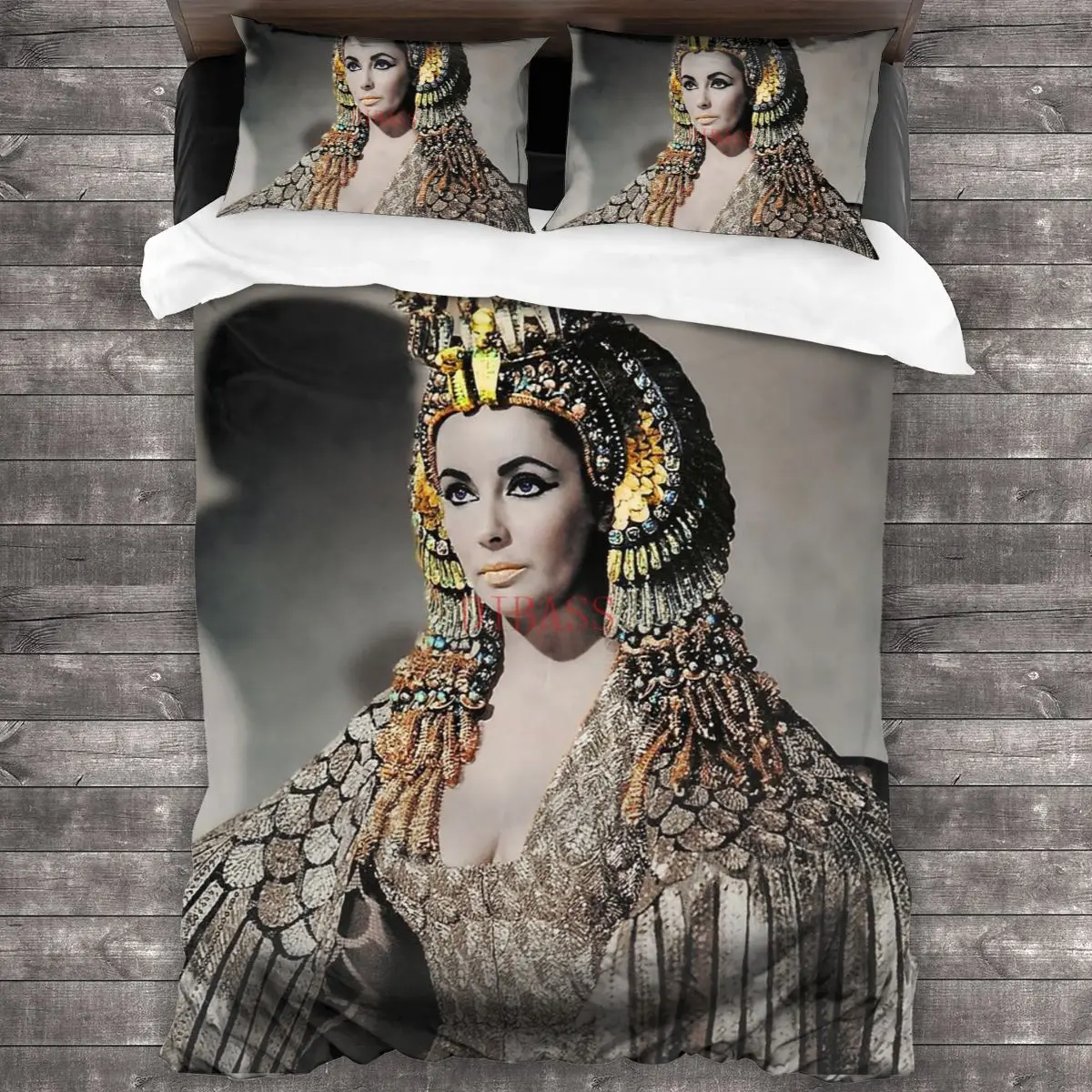 

Elizabeth Taylor As Cleopatra 100%Pure Cotton Comforter Set with 2 Pillowcase,Duvet Cover Set, Bedding Sets Bed Set