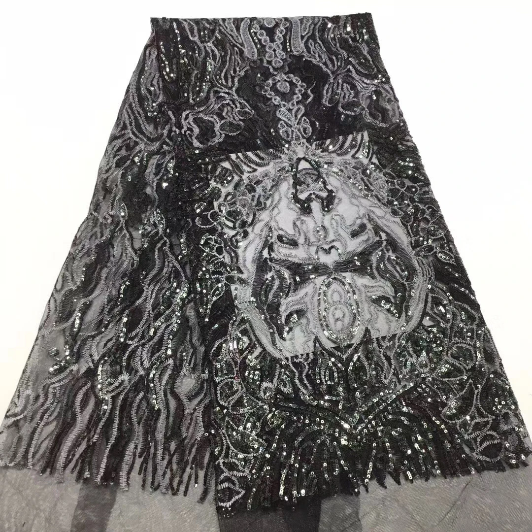 

African lace fabric 2020 high-quality lace embroidery French mesh lace fabric and Nigerian party dress D3745
