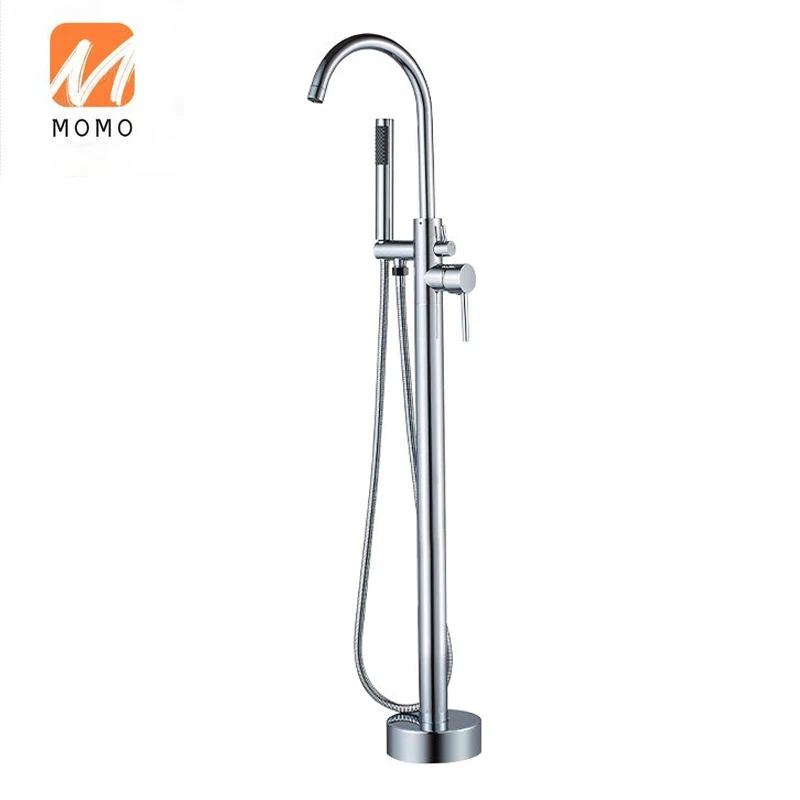 

Bathroom Fittings Brass Floor Mounted Faucet for Freestanding Bathtub