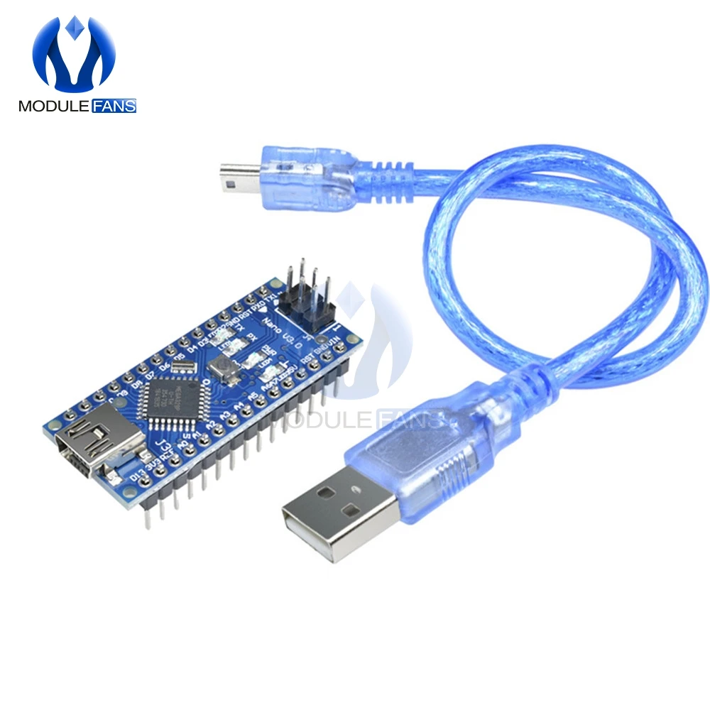 Плата Nano V3.0 3 0 FT232 ATmega328 Atmega328p 16M 16 МГц для Arduino UNO R3 Mini Usb AU без кабеля I/O|Интегральные
