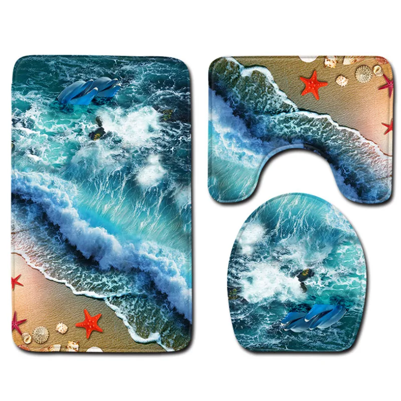 3 шт./компл. Европейский трехмерный волнистый рандомный нескользящий коврик для