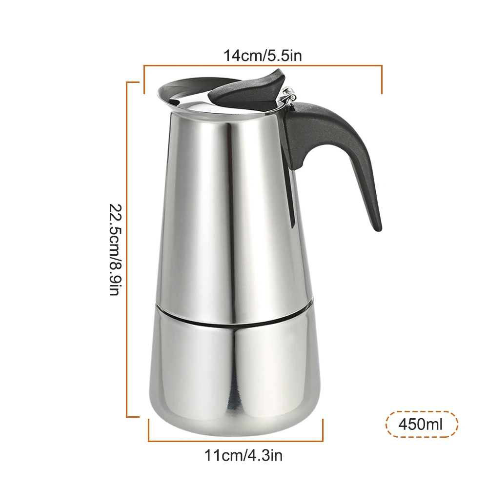 450 мл/300 мл/200 мл/100 мл кофеварка эспрессо Percolator Кофеварка Mocha Pot для использования
