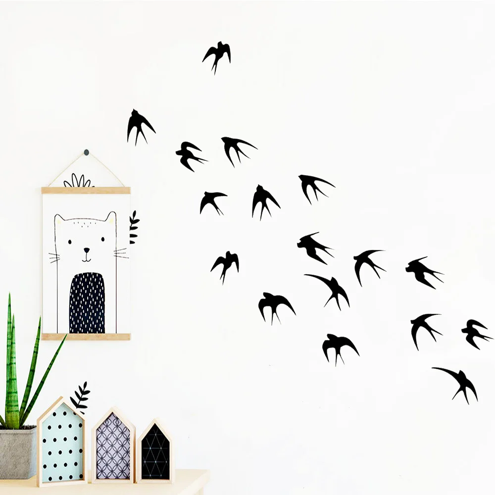 

HDJWU виниловые наклейки на стену птица для домашнего украшения стены гостиная животное Наклейка на стену с цитатой HD001