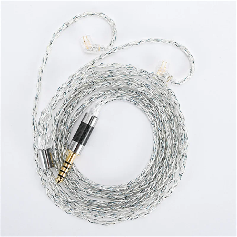

8 Core 7n single crystal copper silver plated wire MMCX 0.78mm TFZ 0.78QDC