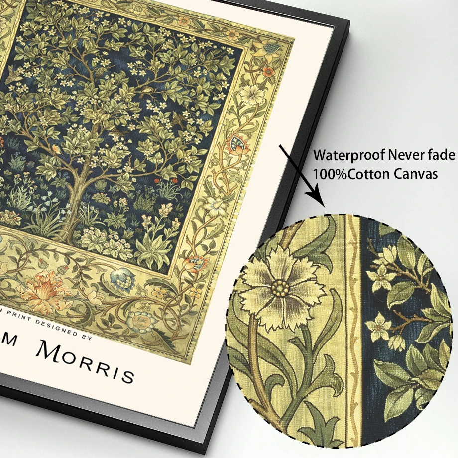 

William Morris Famous Canvas Paiting Abstract Style Wall Pictures Prints And Posters London Underground For Living Room Bedroom