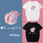 Термонаклейки с цветными перьями и цветами, 23 х23 см