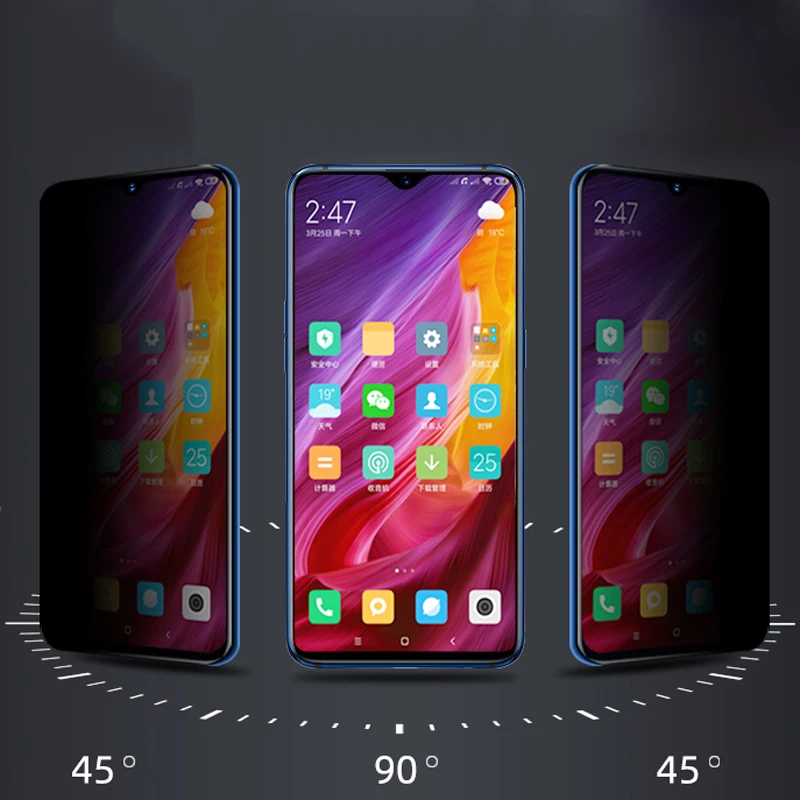 Закаленное стекло для VIVO Z1 Pro Z5 Z3 Z3i полностью закрывающее анти шпионское Защитное