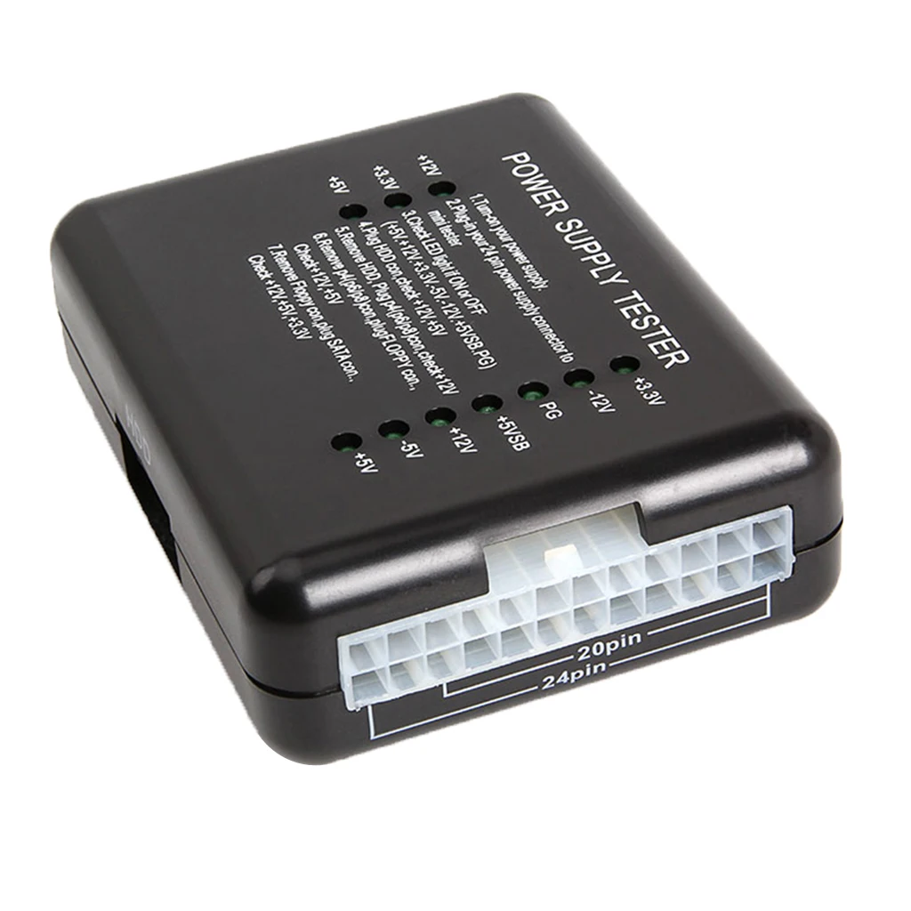 20/24-pin Power Supply Tester Computer Checker for ATX/SATA/HDD Black | Компьютеры и офис