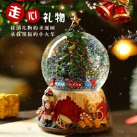 christmas creative snowflake crystal ball music box music box bluetooth speaker to send friends children birthday gift