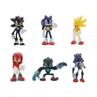 6pcsset sonic figures toy pvc toy sonic shadow tails characters figure dr eggman shadow for children animals toys set 3 choices