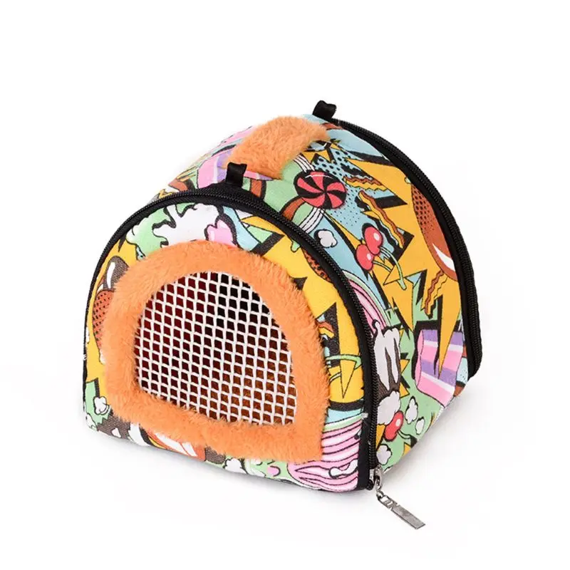 

2021 New Portable Small Pet Travel Bag Hamster Carrier Breathable Outdoor Hedgehog Bag