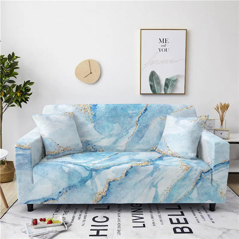 

Stretch Marble Sofa Covers Furniture Protector Polyester Loveseat Couch Cover for Living Room 1/2/3/4-Seater Arm Chair Cover