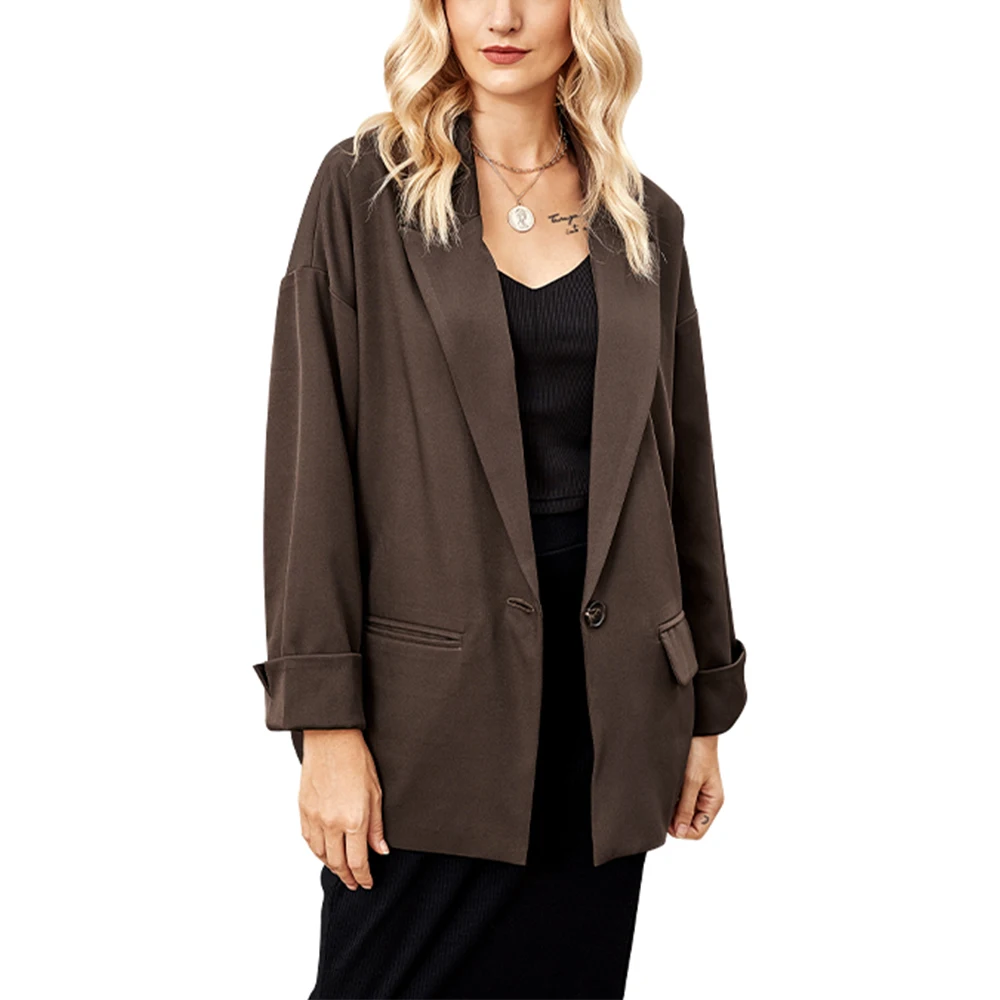 

Женский блейзер на одной пуговице, с длинным рукавом