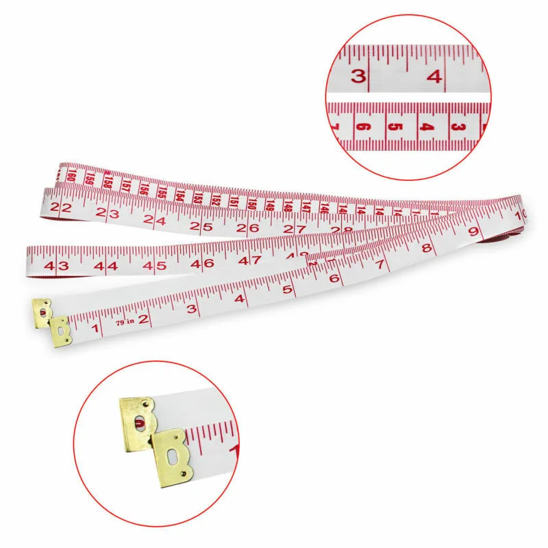 

5pcs Body Measuring Ruler Sewing Cloth Tailor Tape Measure Soft Flat 79" / 200cm