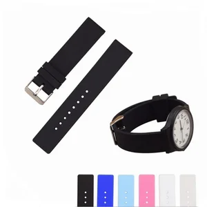Ремешок резиновый для мужских часов, Универсальный спортивный браслет для дайвинга, 12 мм 14 мм 16 мм 18 мм 20 мм 22 мм 24 мм, черный белый розовый