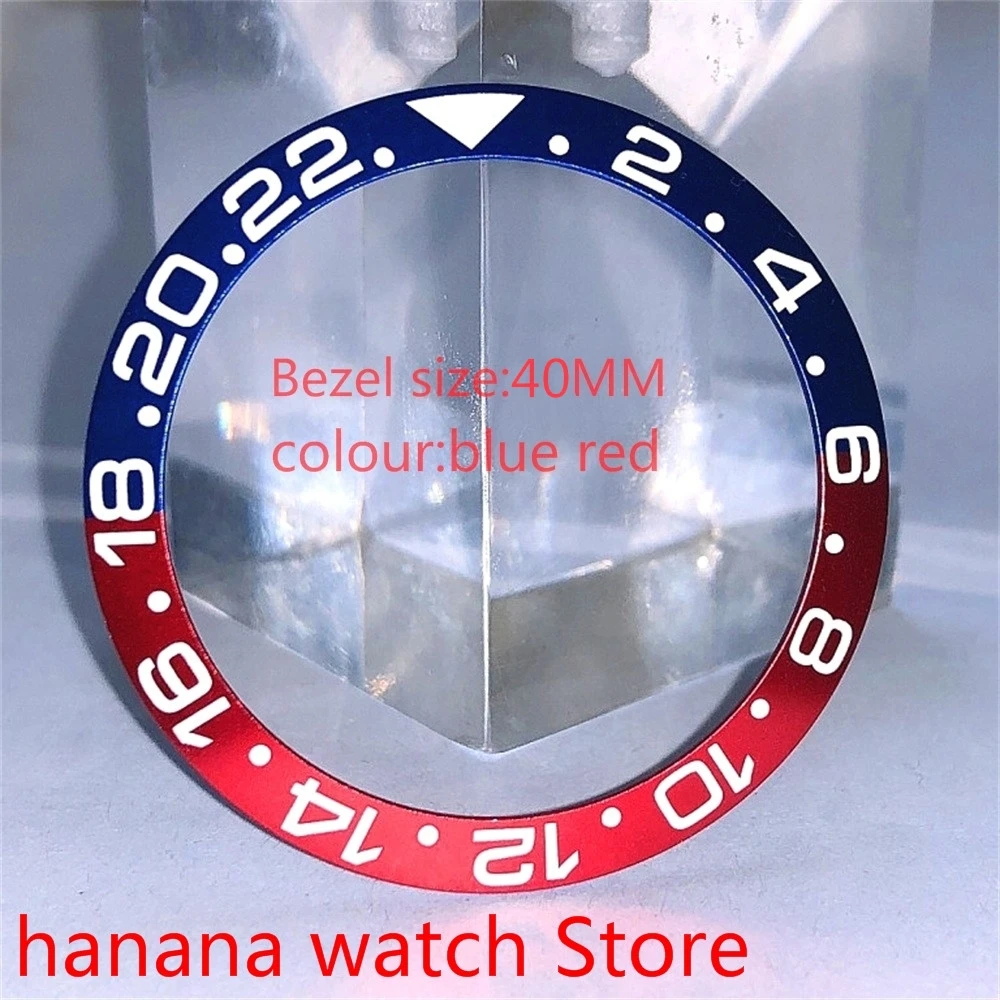 

Bliger brand new high-quality hot-selling 40mm pearl rotating blue red bezel green suitable for 43mm self-winding men's watch