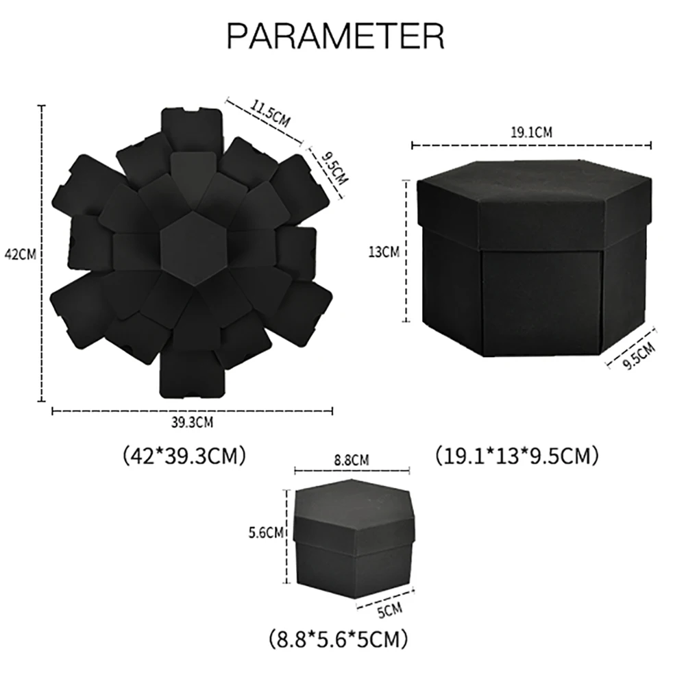 Практичные коробки с шестигранным сюрпризом DIY ручной работы фотоальбом