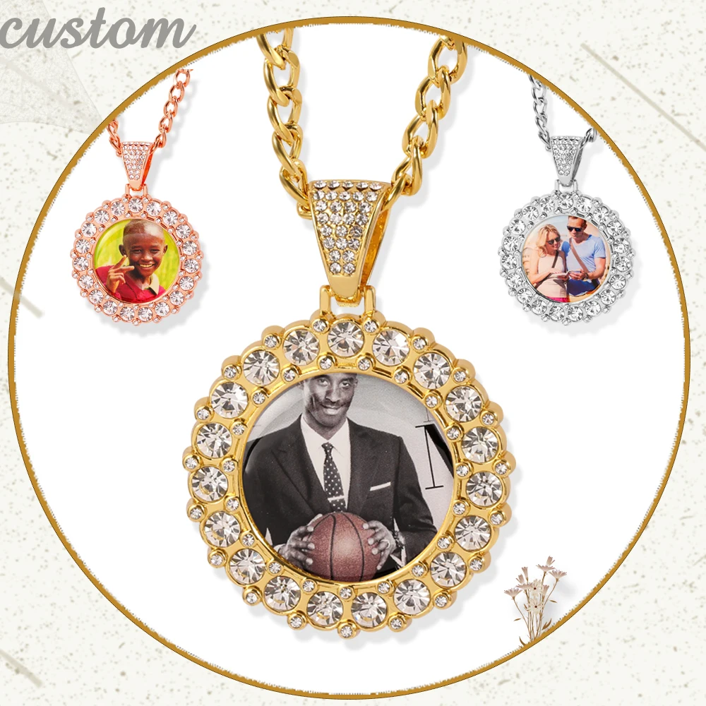 Кулон медальоны на заказ ожерелье с кубическим цирконием со льдом для мужчин и
