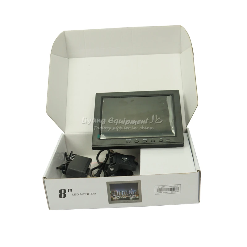 8-дюймовый монитор LY 8-дюймосветодиодный TFT LED Видео Аудио VGA BNC HDMI 4:3 экран для DVR ПК