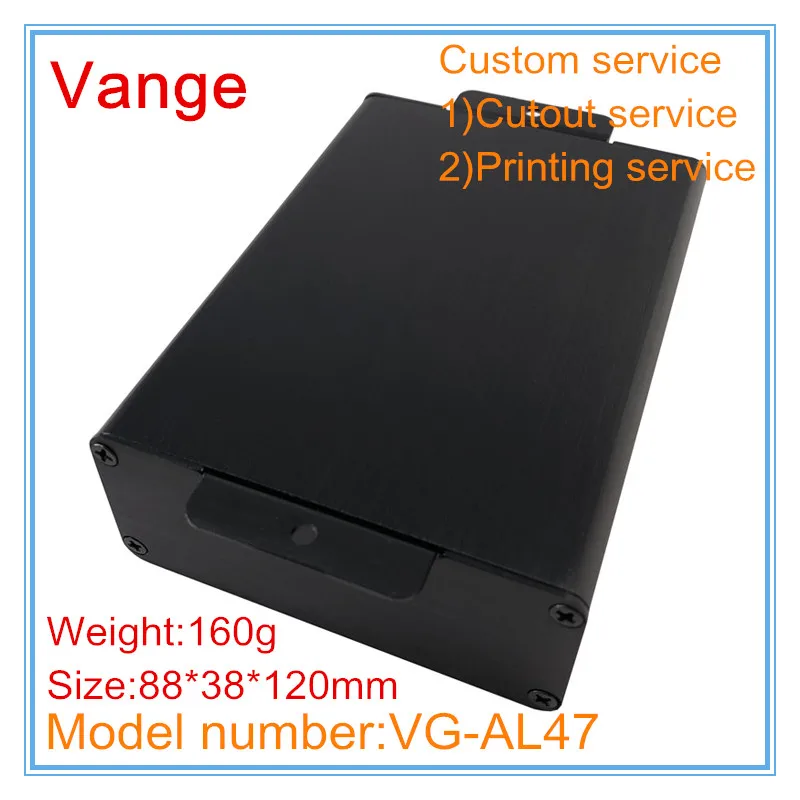 1pcs/lot electronic device metal box split black case 6063-T5 Aluminum profiles housing enclosure 88*38*120mm satin finish | Обустройство