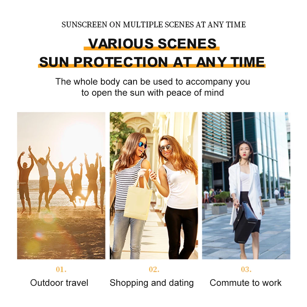 Солнцезащитный отбеливающий крем для лица тела увлажняющий антивозрастной от