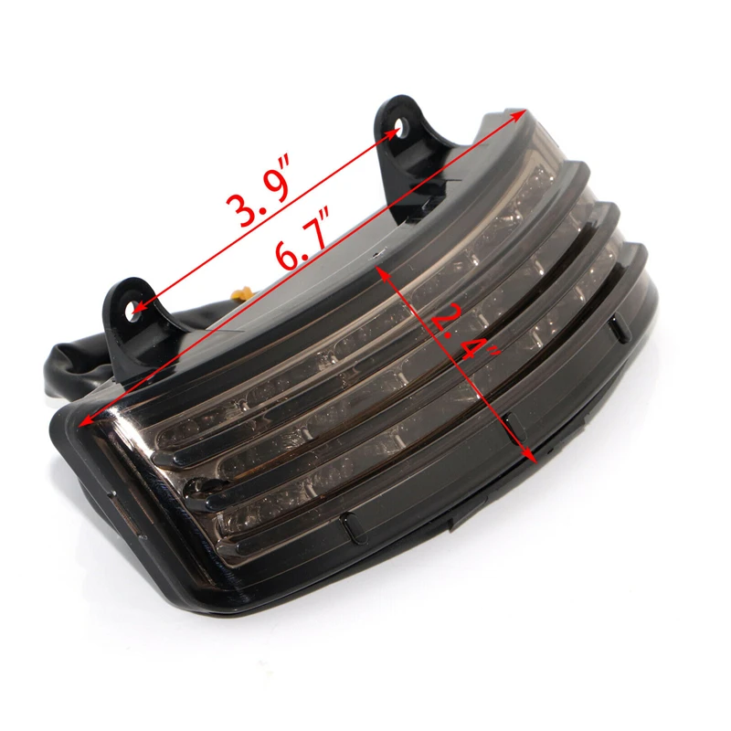 Мотоциклетный дымчатый трехполосный задний крыло светодиодный стоп сигнал