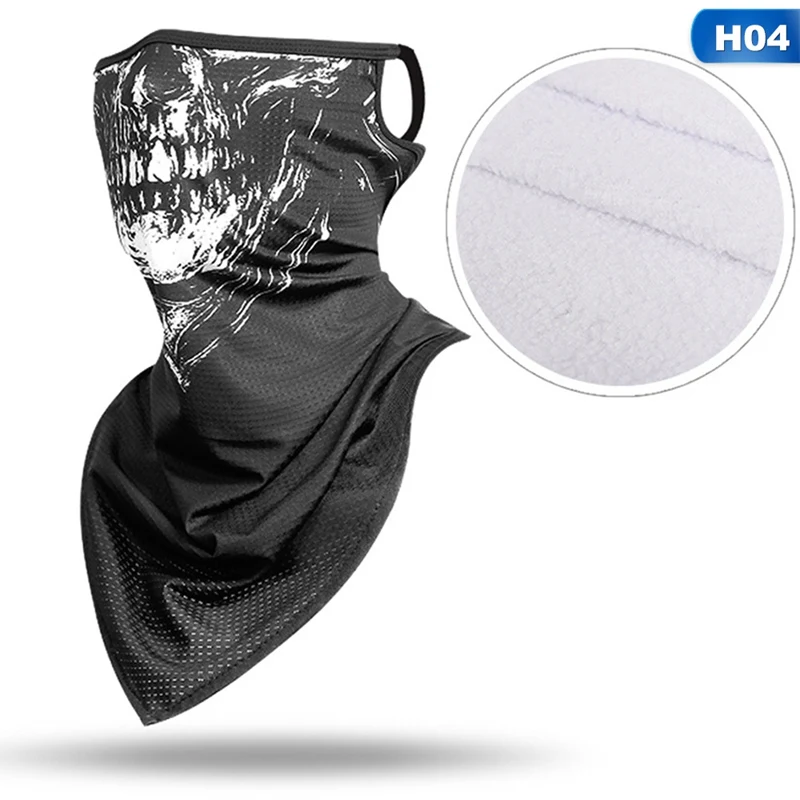 

1Pc 3D Thermal Windproof Sport Scarf Skull Pattern Bandana Ear Hanging Magic Scarf Cycling Hiking Neck Warmer Head Headband