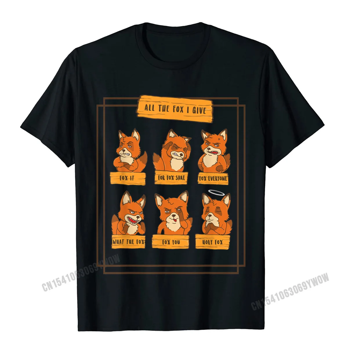 Toda A Raposa EU Dar Presente Engraçado No Fox Dado Citações T-Shirt Artigo Camisas Homens Camisa do Costume T Para Homens Camiseta de Algodão Festa de Hip Hop