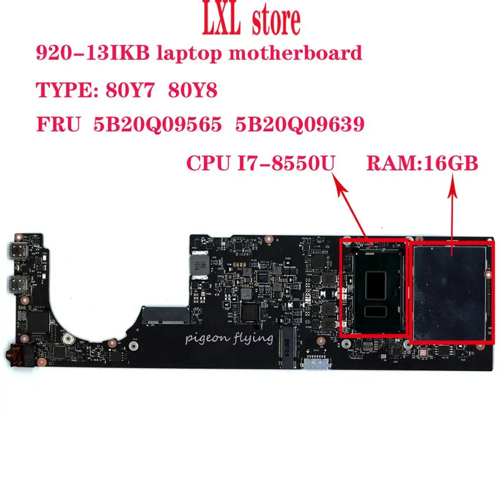 920 13IKB материнская плата для ноутбука lenovo ideapad 80Y7 80Y8 DYG60 NM B291 i7 8550U 16 Гб FRU 5B20Q09565 5B20Q09639