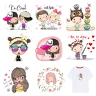 Термонаклейки для Глажка одежды нашивки на одежду стены стикеры сделай сам и аппликациями для девочек Flex прокладочный материал с поливинилхлоридная клей в полоску с надписью 