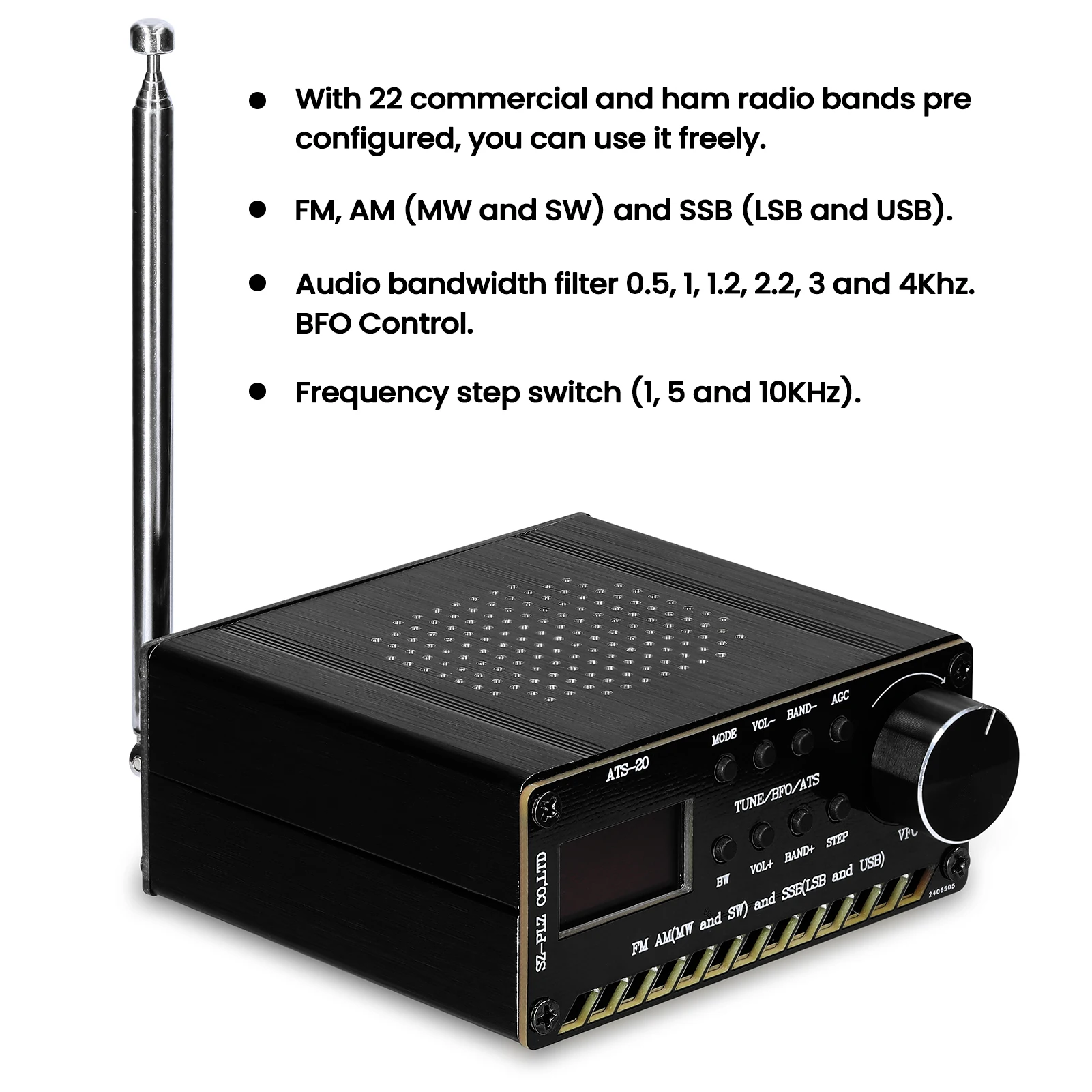 ATS-20 SI4735 Полнодиапазонный радиоприемник FM AM (MW & SW) SSB (LSB USB) покрывающий