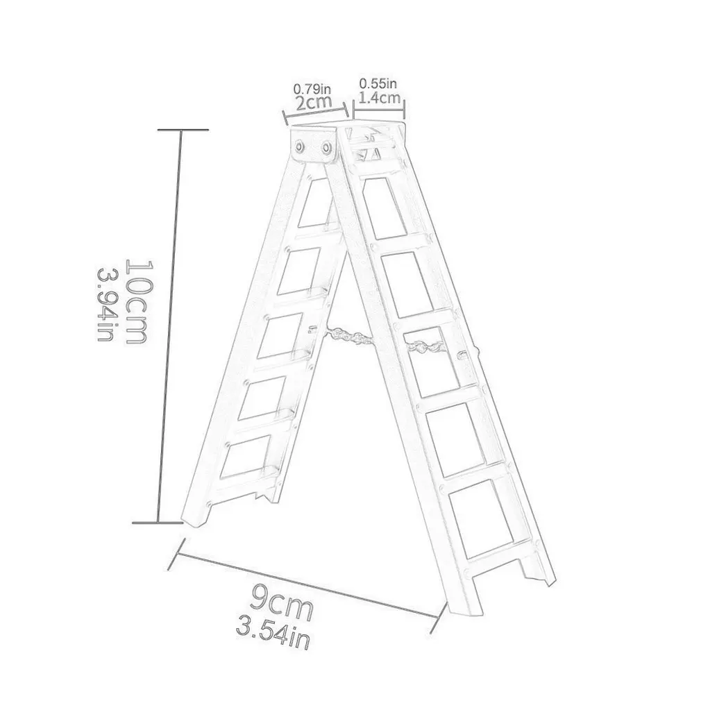 

100MM 150MM Aluminum Mini Ladder for 1:10 RC Rock Crawler Axial SCX10 90046 D90 D110 TAMIYA CC01 Traxxas TRX-4
