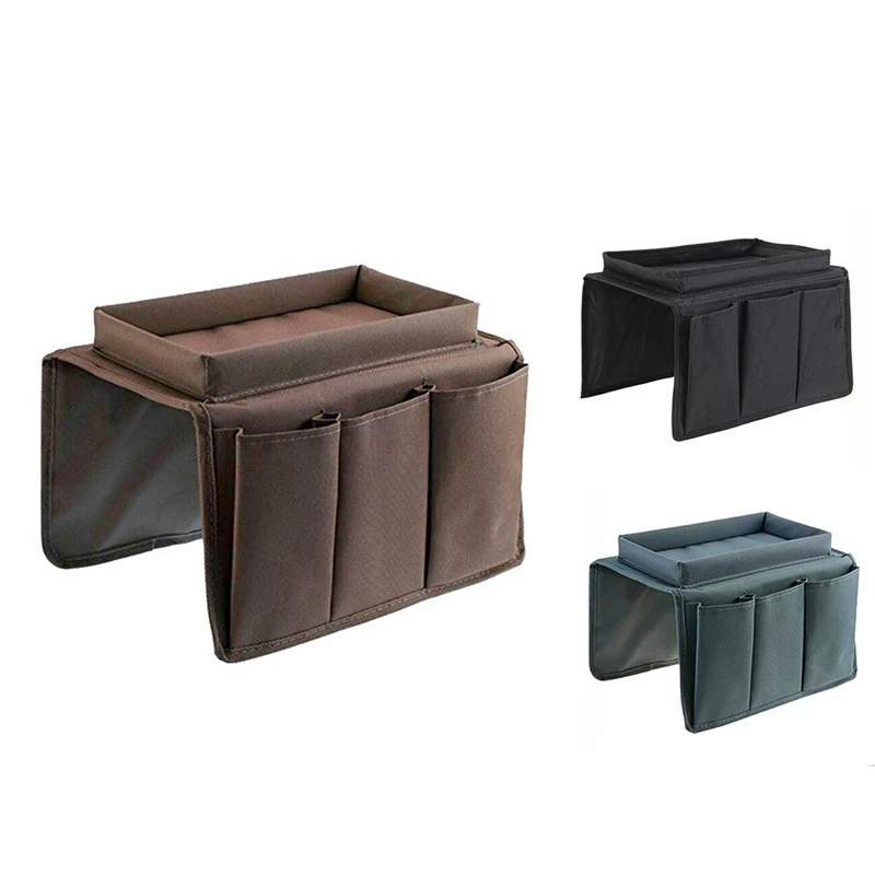

Sofa Armrest Organizer with 4 Pockets&Cup Holder for TV Remote Control