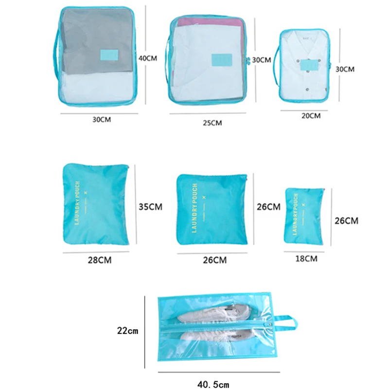 7 шт. дорожная сумка для хранения багажа органайзер одежды | Дом и сад