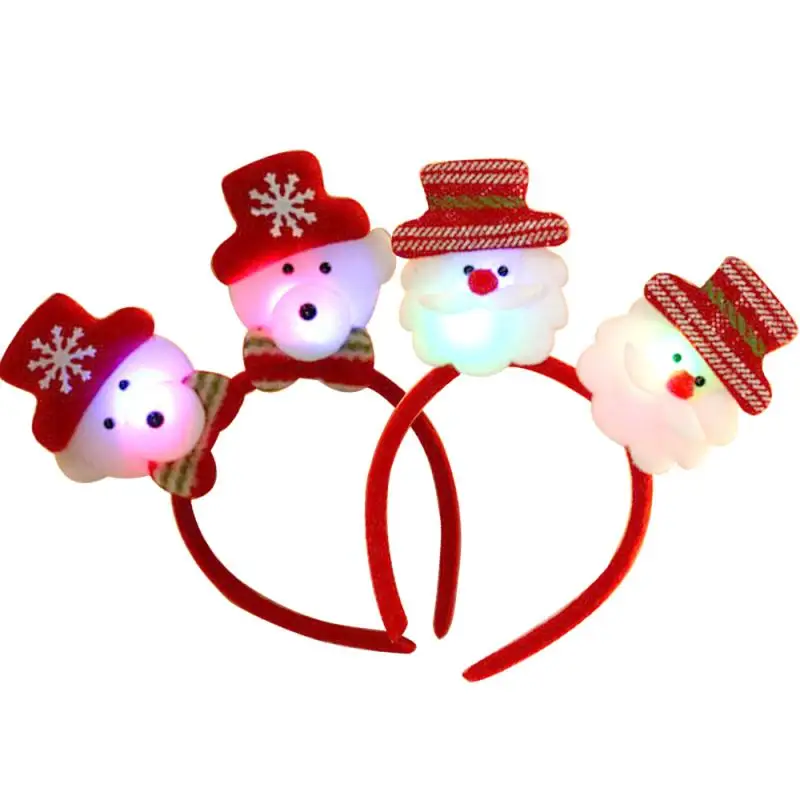 1 шт. милый снеговик лось Санта Клаус Рождественская блестящая тиара аксессуары