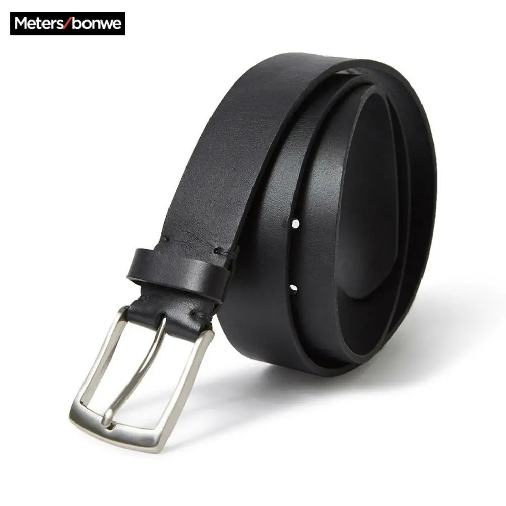 Metersbonwe Belt Men 2020 New Summer Casual Simple Wild Pure Color Buckle Handsome Leather | Аксессуары для одежды