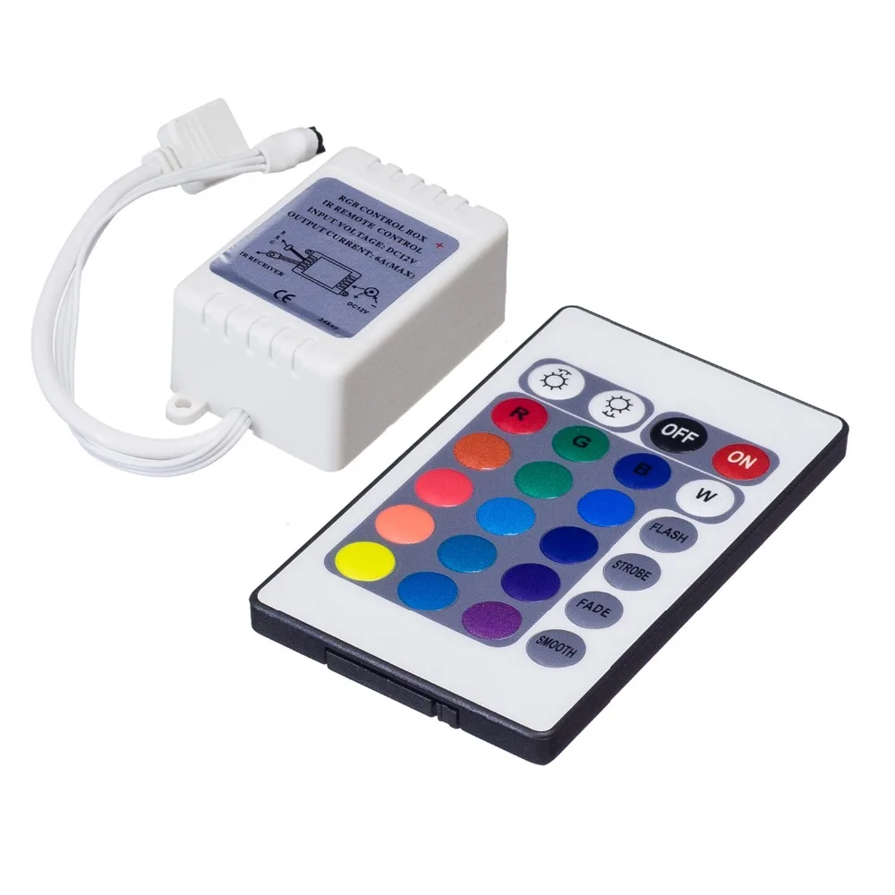 DC12V 24 клавиши ИК пульт дистанционного управления RGB для SMD3528 5050 5730 5630 3014