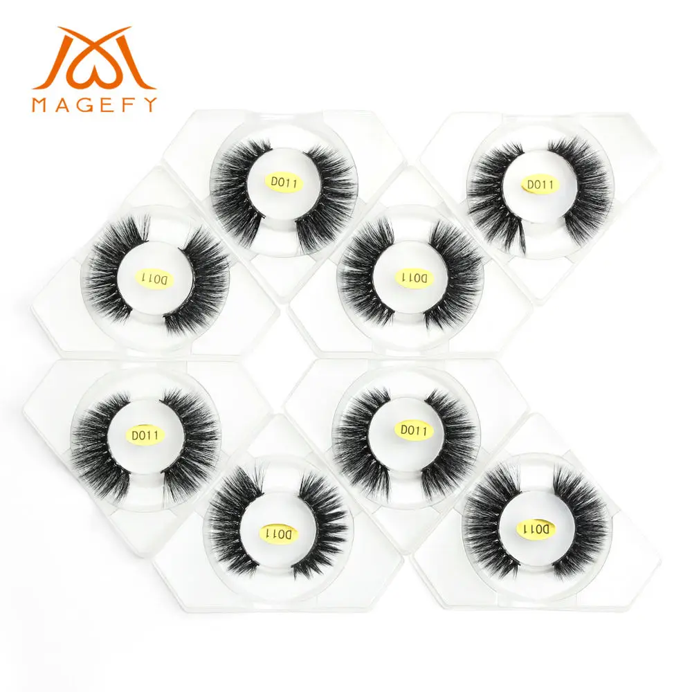 8 pairs-D011 8 пар/3D Искусственные норковые Накладные ресницы ручной работы толстые натуральные накладные ресницы мягкие объемные норковые ресницы для наращивания макияжа - Цвет: 8 pairs-D011