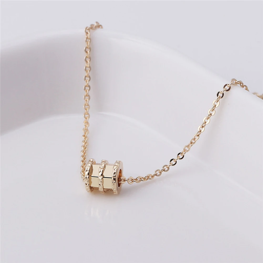 Модная женская подвеска в форме цилиндра цепочка для ключицы вечерние ювелирные