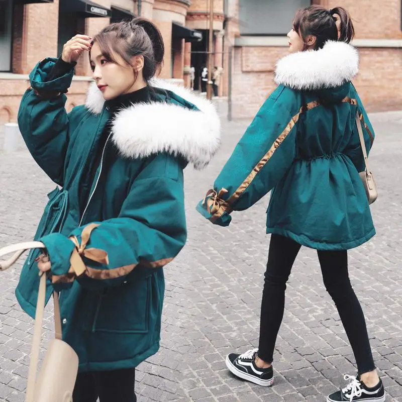 Новинка зимы 2019 корейское короткое модное свободное тонкое пальто большого