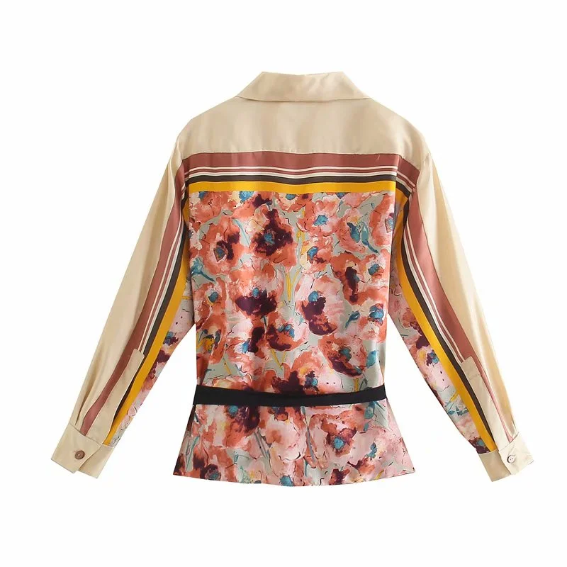 

Summer 2021 Printed Long Feminine Pants Za Vintage High Waist Casual Pant Fashion Wide Leg Chic Button Closure Beach Pants Women