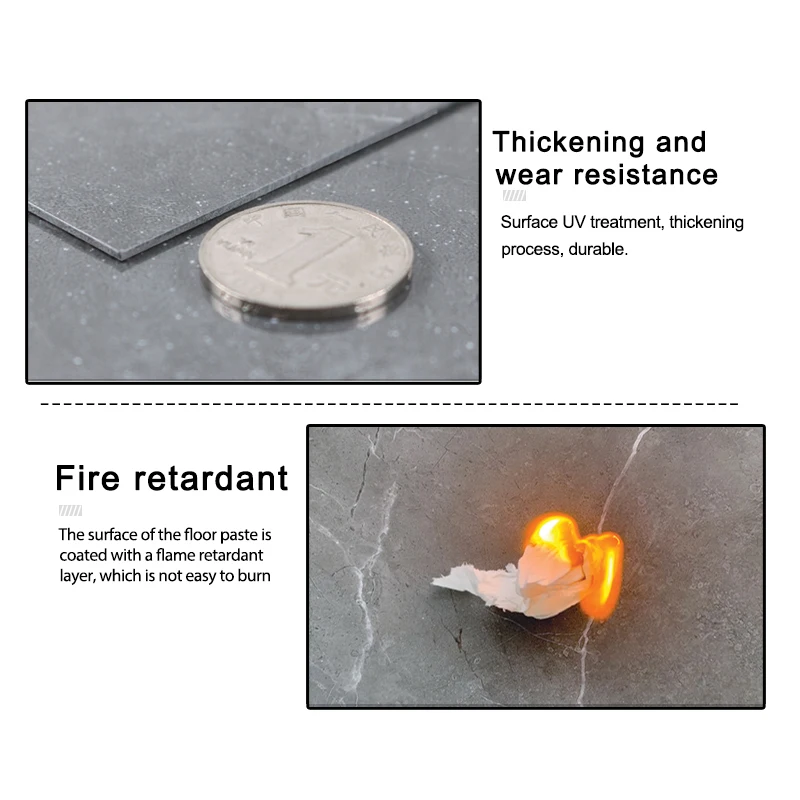 

Wall Sticker Self Adhesive waterproof PVC Tiles Floor Stickers Marble Bathroom living room Bedroom Ground Thick Wallpapers