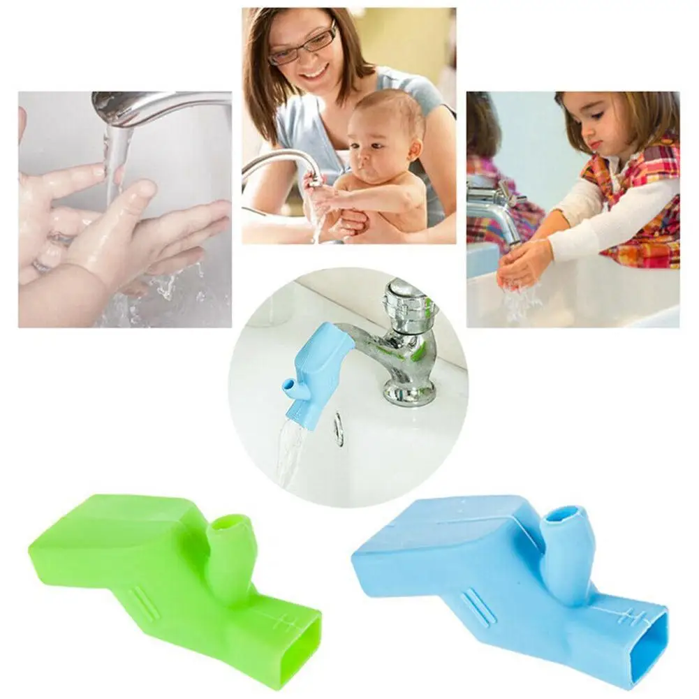 

3 Colors Baby Washing Hands Faucet Extender Tap Accessories M4U8 Faucet free shipping Kitchen Fountain Silicone G9M2